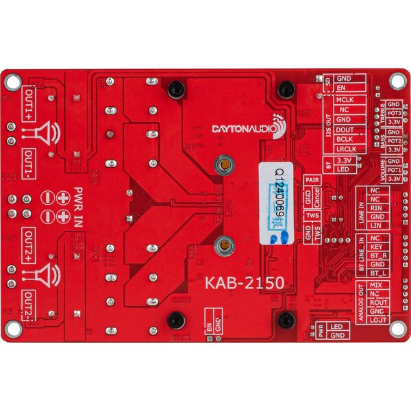 Main product image for Dayton Audio KAB-2150 2 x 150W Class D Bluetooth 5.0 Amplifier Board with Tone and Volume Controls325-501